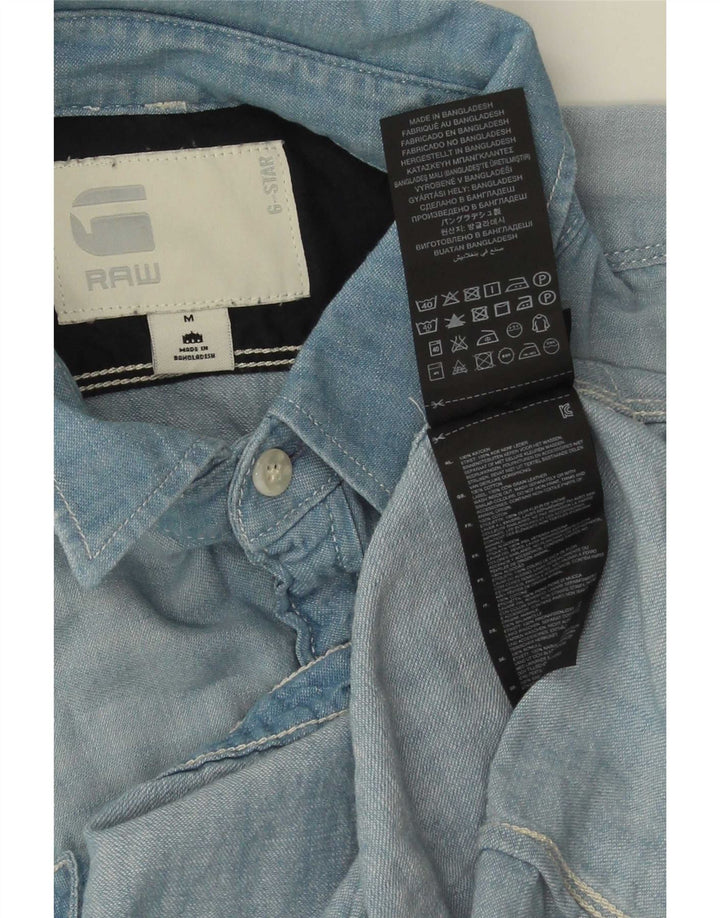 G-Star Hombre Camisa Vaquera De Algodón Azul Medio