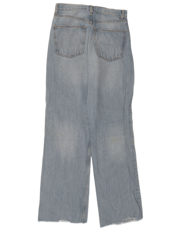 Zara Jeans rectos de talle alto para mujer EU 38 Small W28 L31 Algodón azul