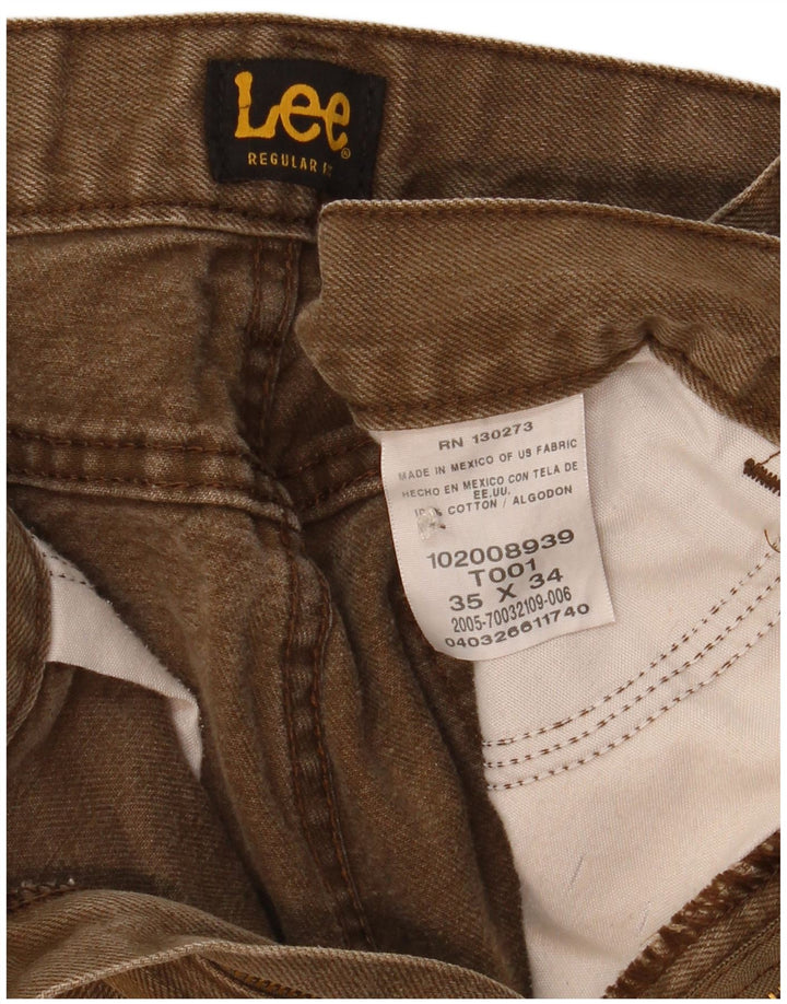 Vaqueros rectos Lee para hombre W35 L34 Algodón caqui