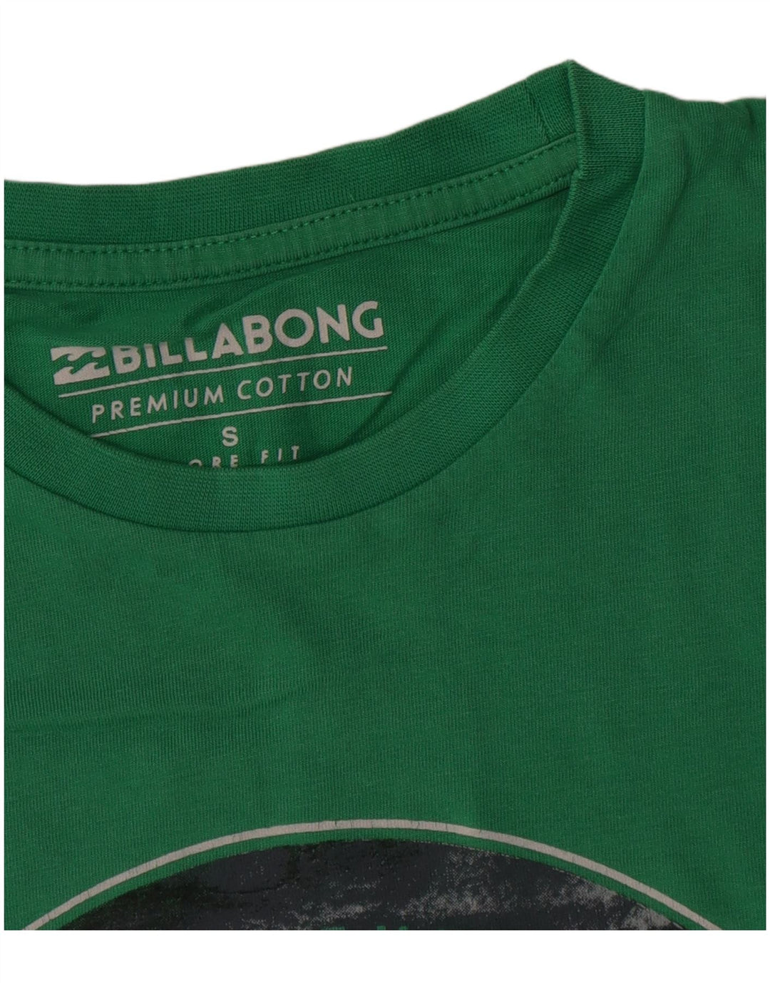 Billabong Hombre Camiseta Gráfica Top Small Algodón Verde