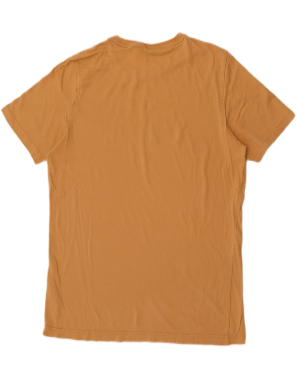 Puma Hombre Camiseta Gráfica Top Algodón Amarillo Medio