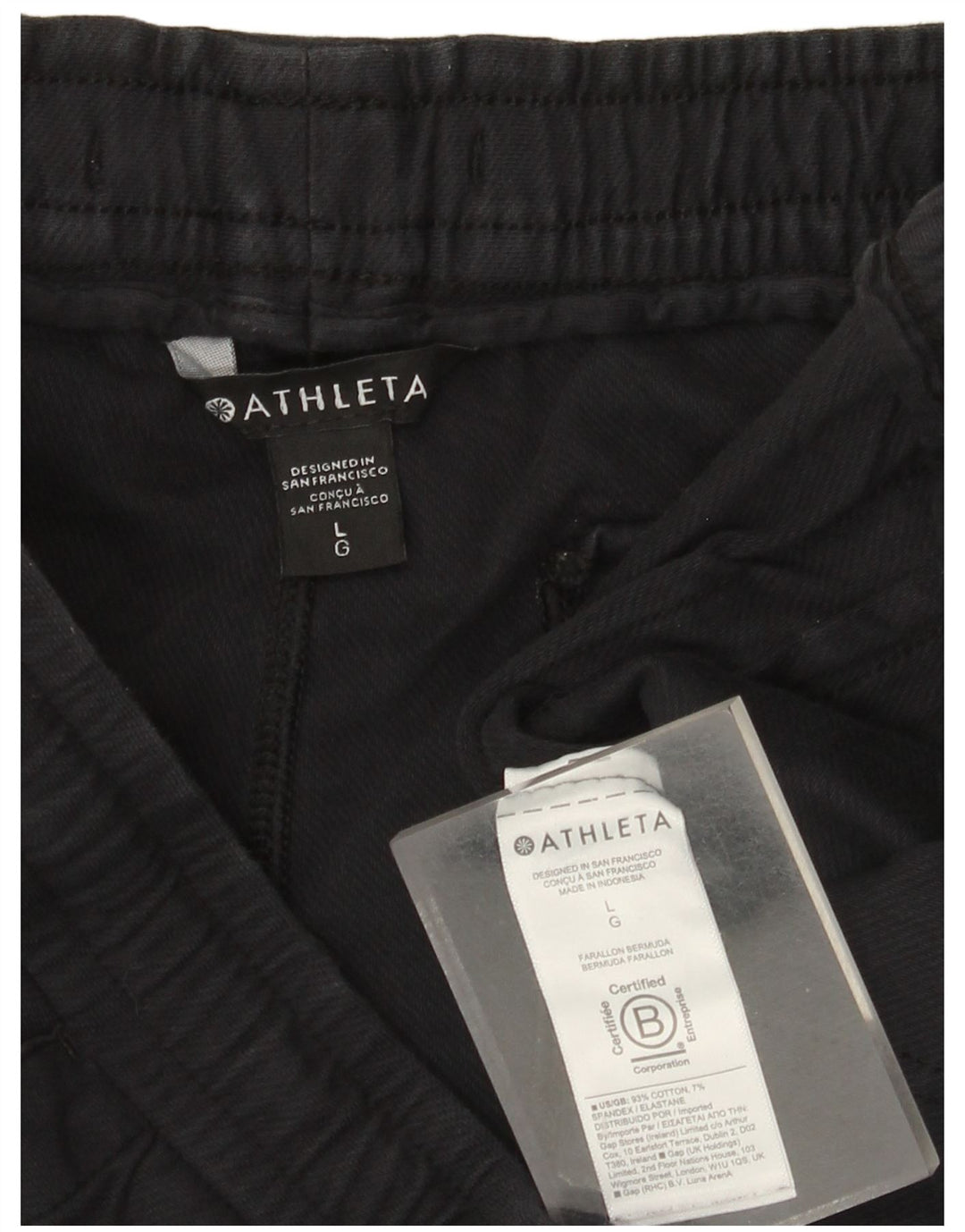 Athleta - Pantalones cortos chinos para hombre, talla grande, W34, algodón azul marino