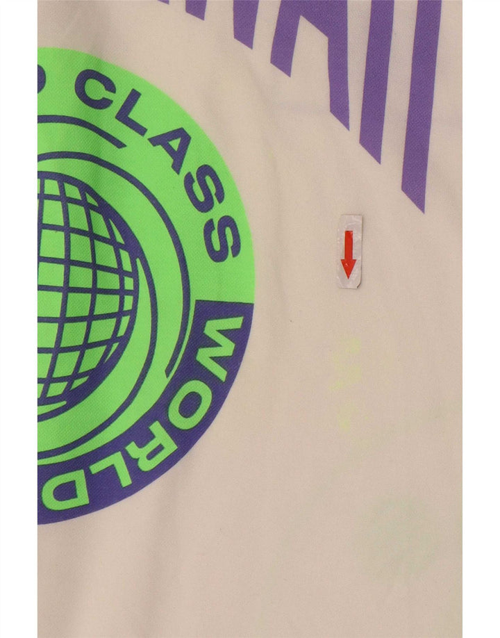 Zara Hombre Camisa Gráfica De Manga Corta Small Blanco