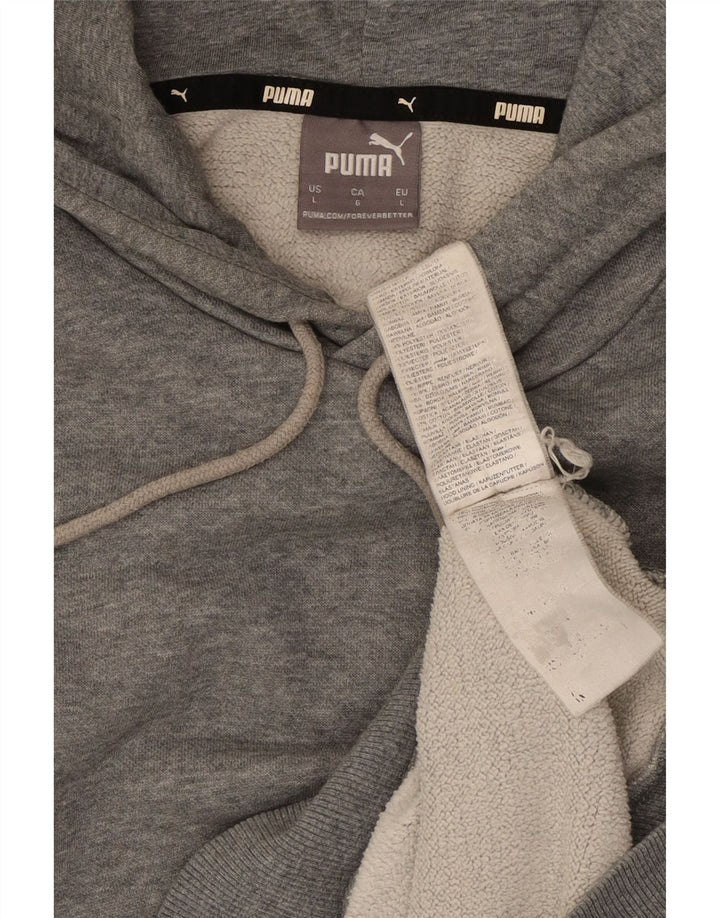 PUMA Jersey con capucha para hombre, tamaño grande, algodón gris