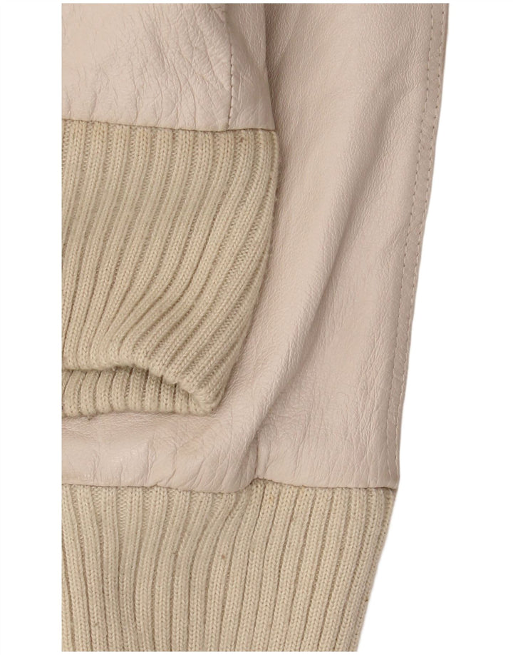 Chaqueta De Cuero Mujer Conbipel IT 48 XL Cuero Blanco