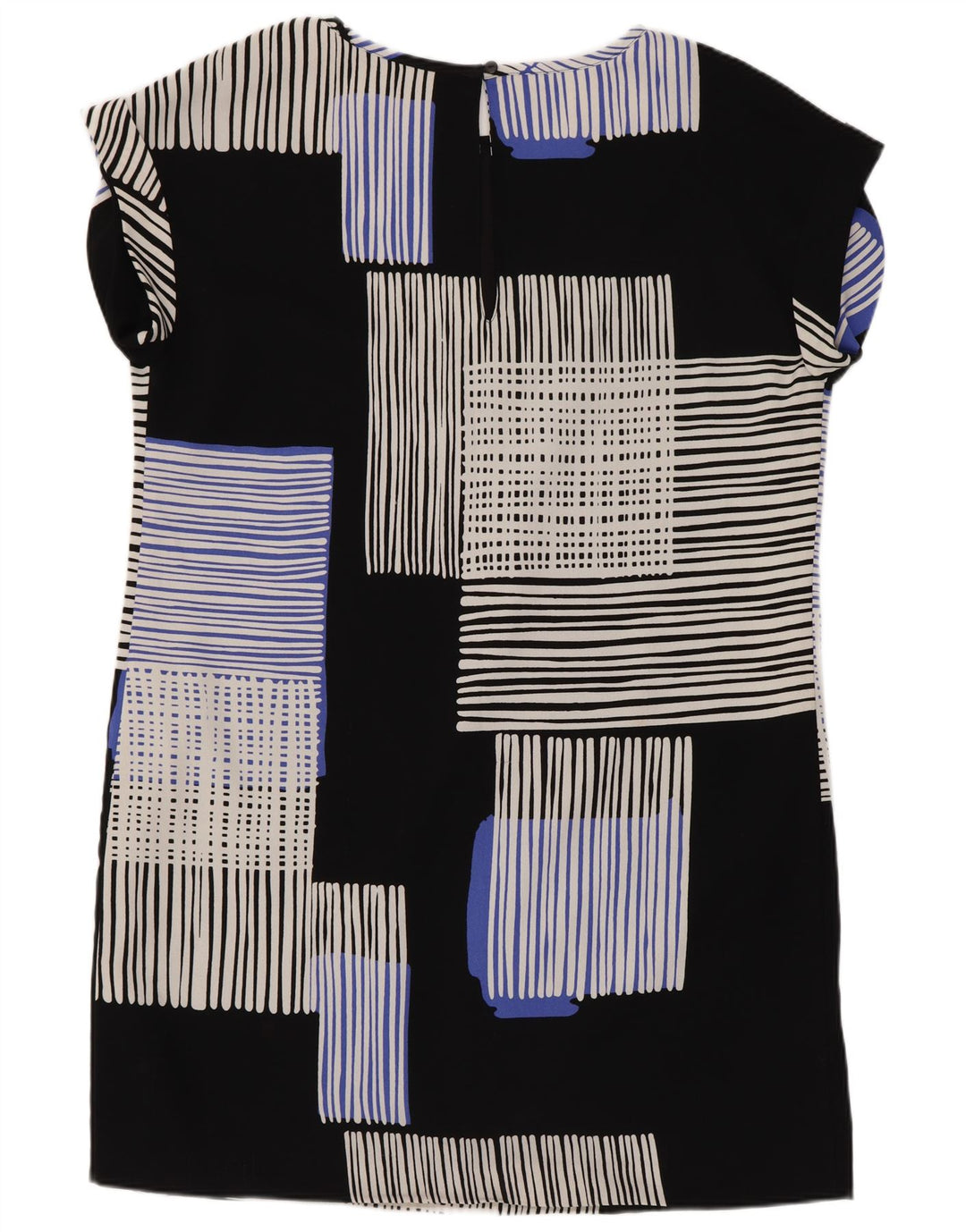 Next Vestido recto para mujer UK 44 Poliéster geométrico negro grande