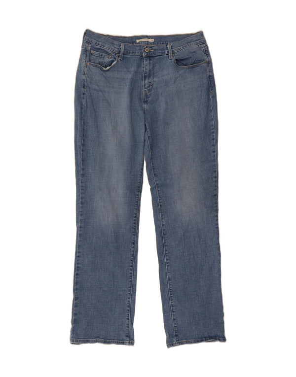 LEVI'S Jeans rectos de talle alto 505 para mujer US 16 2XL W34 L32 Algodón azul