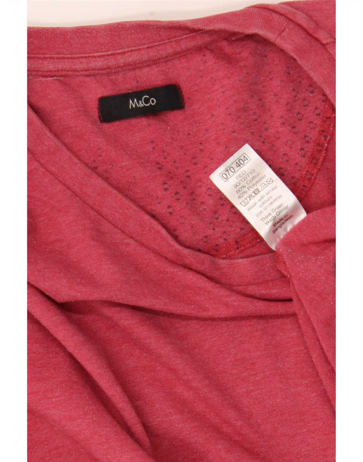 M&Co Hombre Camiseta Top XL Rojo Algodón