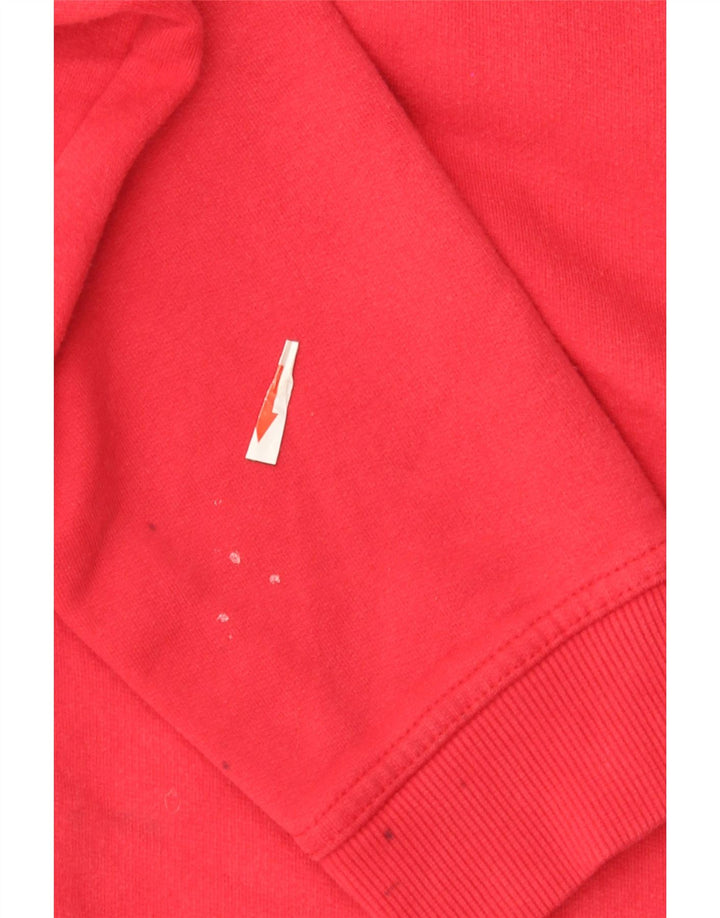 Crew Clothing - Sudadera con cuello y cremallera para hombre, jersey de algodón rojo mediano