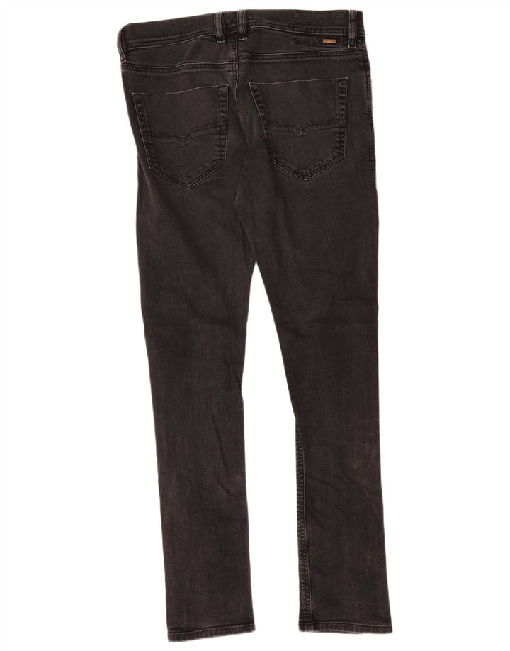 Diesel Hombre Zanahoria Slim Jeans W30 L32 Algodón Negro