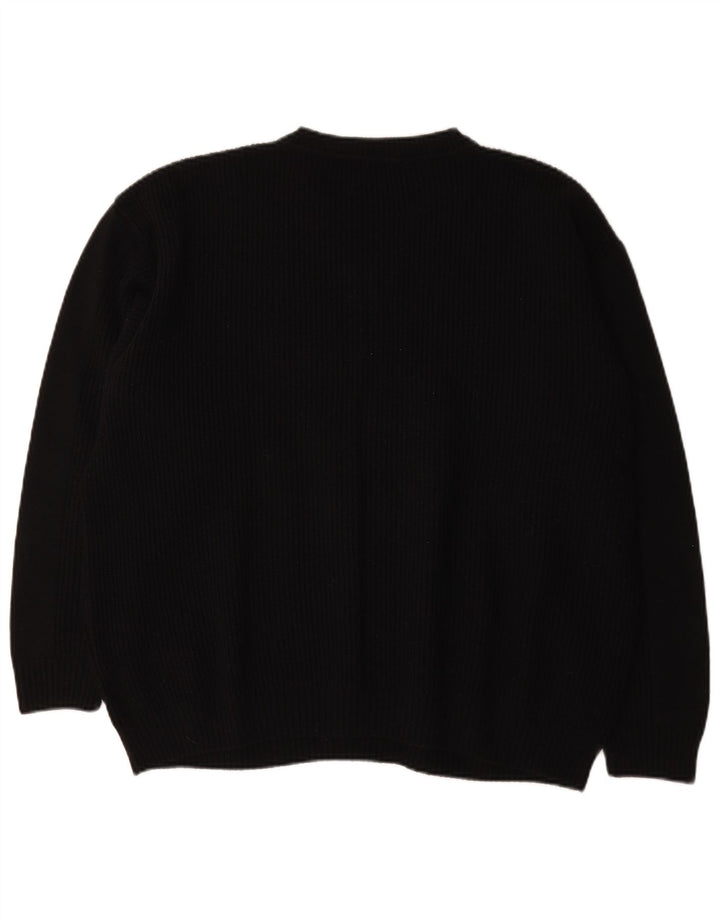 Engbers Jersey con cuello en V para hombre EU 54 XL Lana a rayas negras