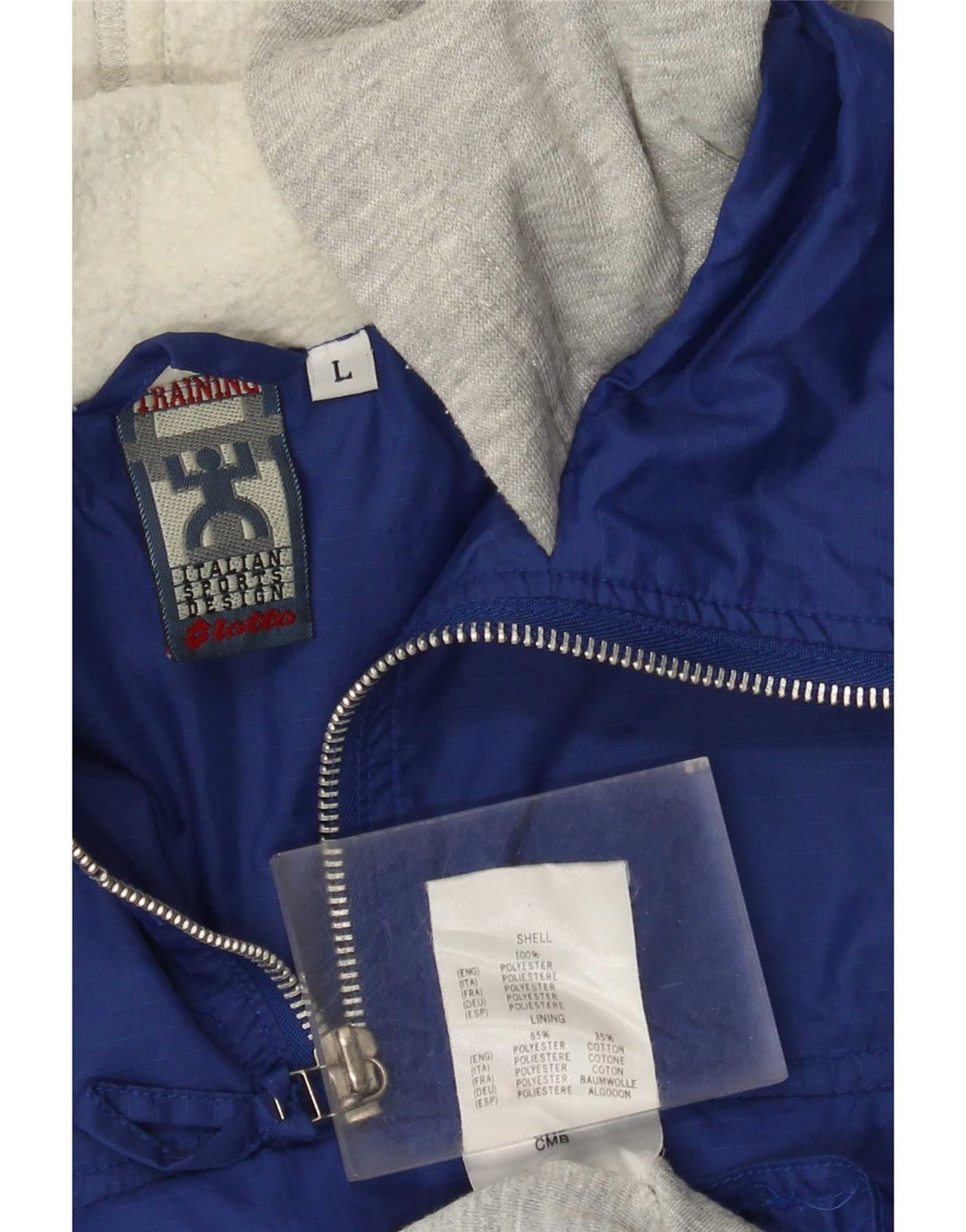 Lotto Hombre Sudadera Con Capucha Chándal Top Chaqueta Grande Azul Colorblock