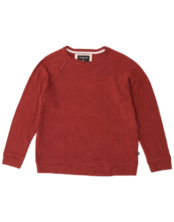 Quiksilver Hombre Sudadera Jumper Large Granate Algodón