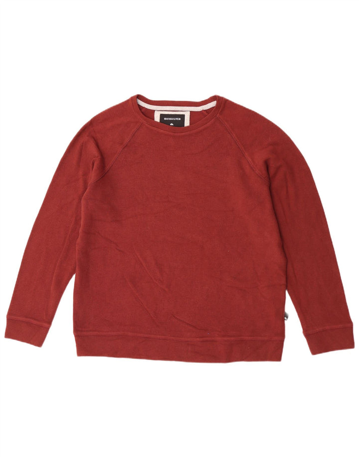 Quiksilver Hombre Sudadera Jumper Large Granate Algodón