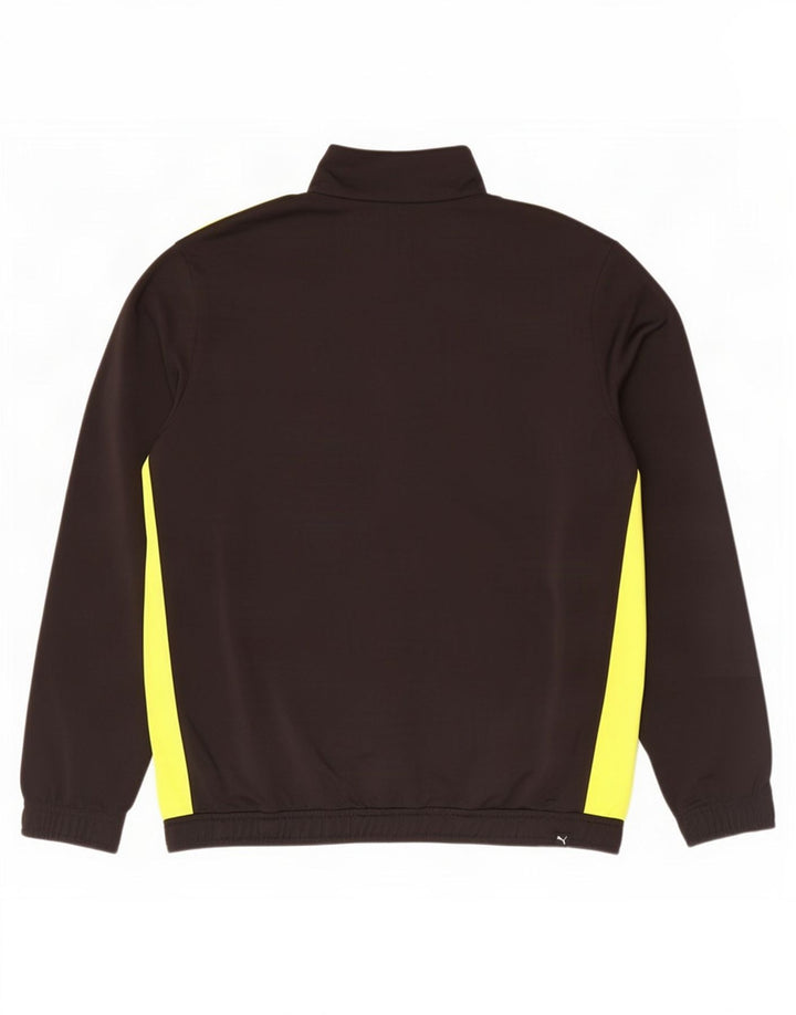 Puma Hombre Gráfico Chándal Top Chaqueta XL Negro Colorblock Poliéster