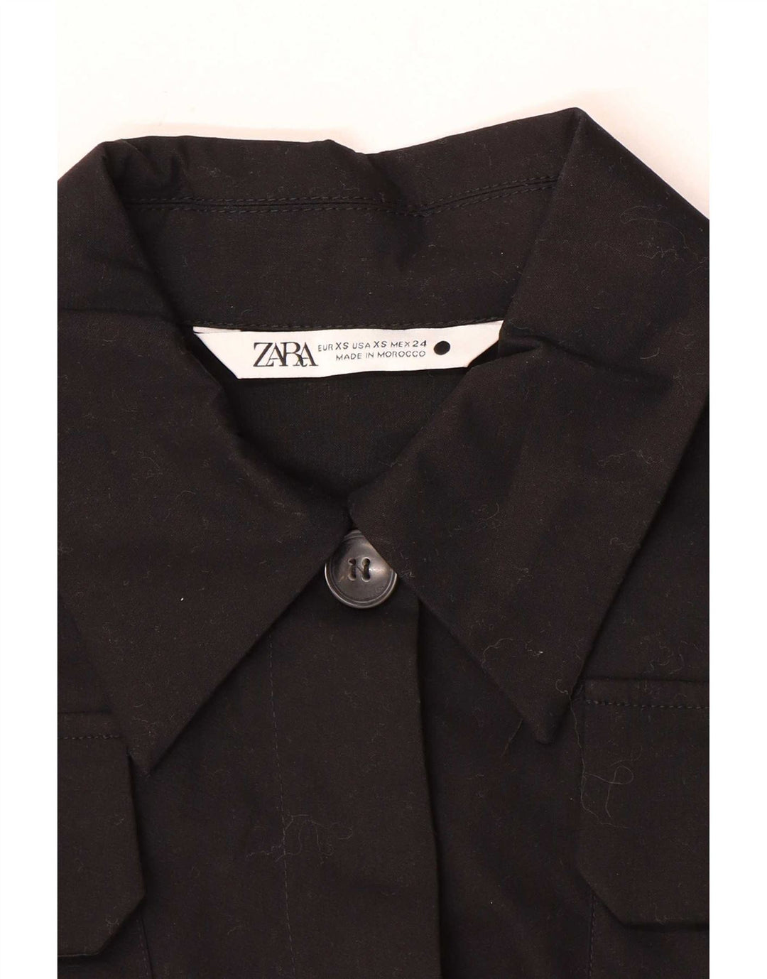 Zara Mujer Bolero Chaqueta Reino Unido 6 XS Negro