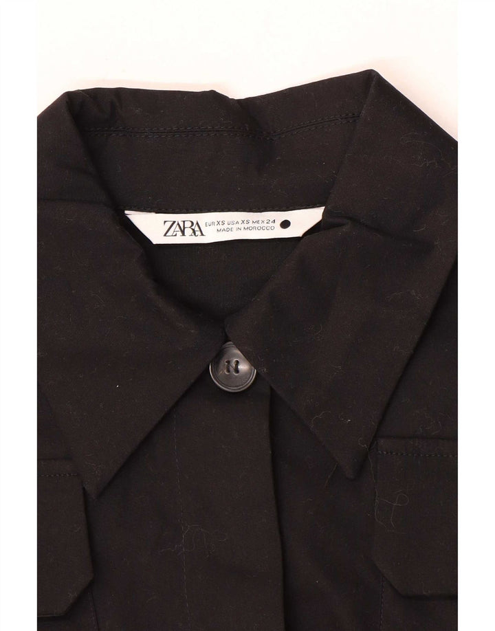 Zara Mujer Bolero Chaqueta Reino Unido 6 XS Negro