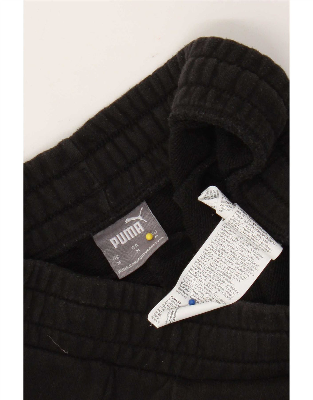Pantalones cortos deportivos Puma para hombre de algodón negro mediano