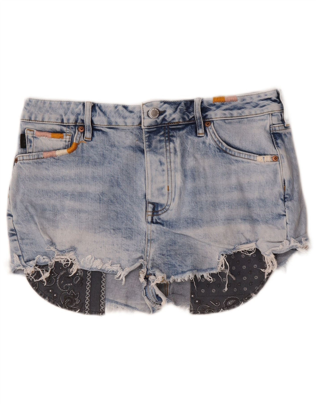 Superdry Mujer Pantalones Cortos De Mezclilla Desgastada W32 Algodón Azul Grande