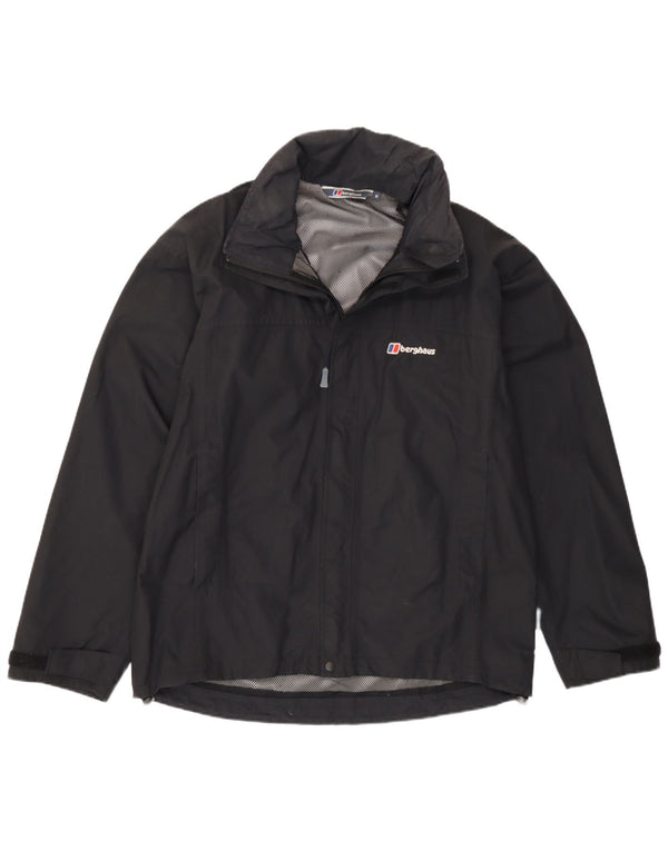 Berghaus Chaqueta impermeable con capucha para hombre UK 38 Medium Black Nylon