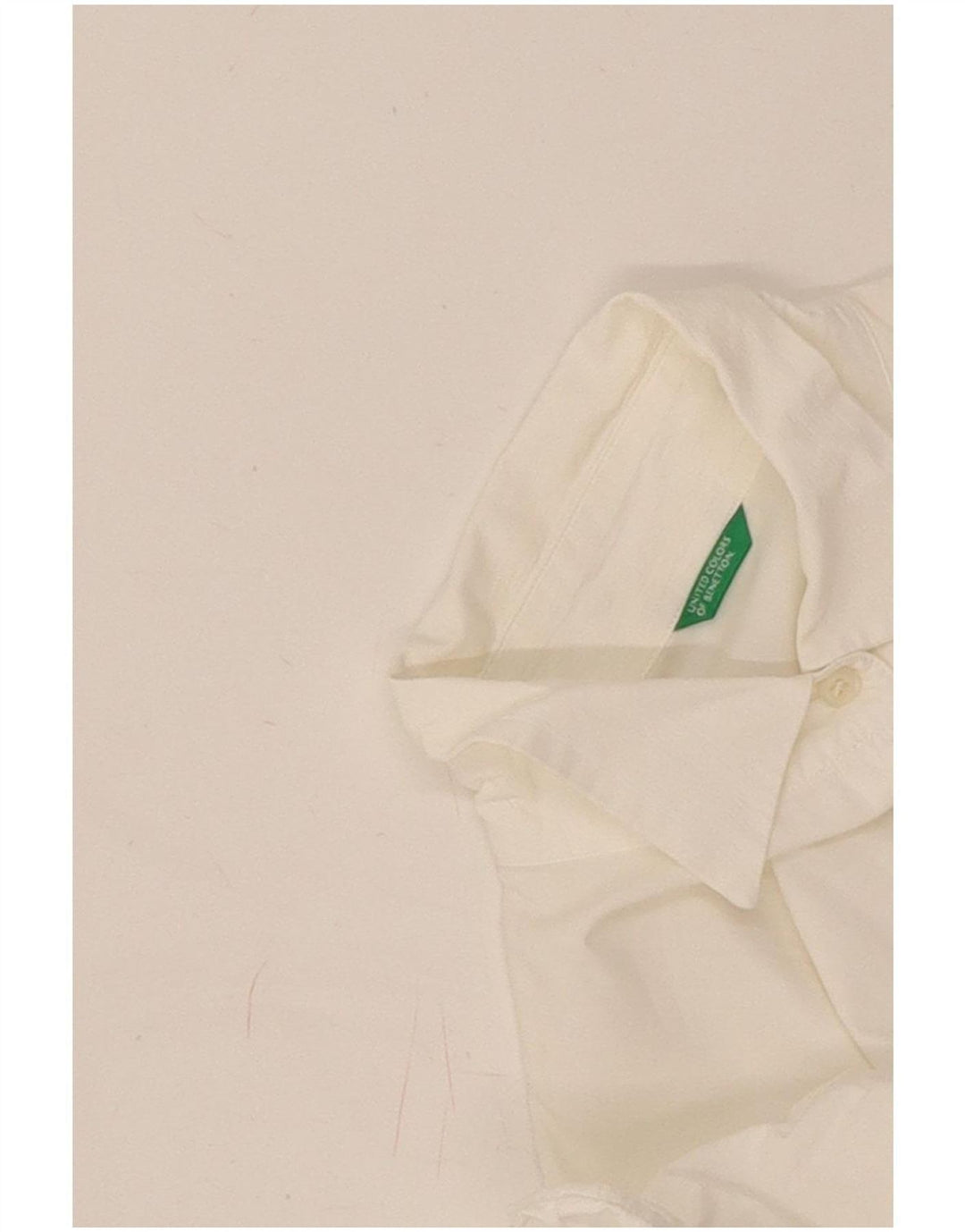 Camisa Benetton Mujer ES 46 Grande Blanco