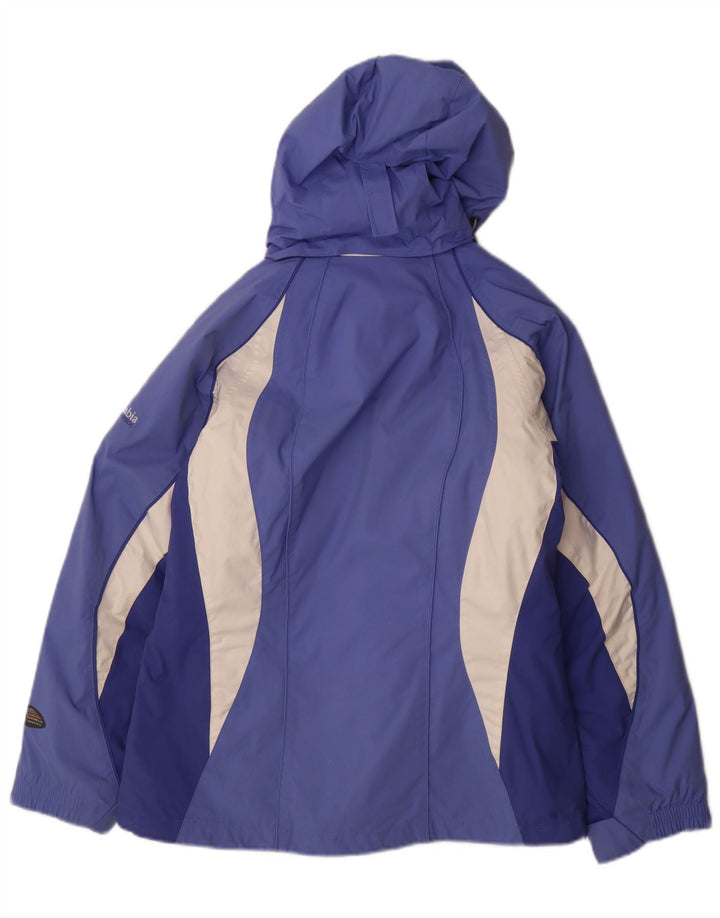 Columbia Chaqueta Cortavientos Interchange para Mujer UK 40 Small Azul Colorblock