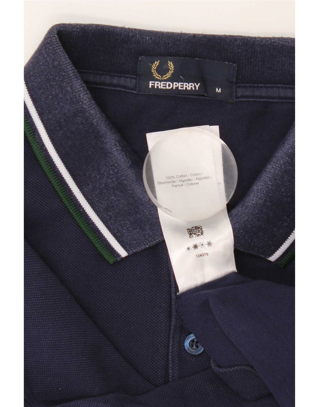Polo Fred Perry Hombre Algodón Azul Marino Medio