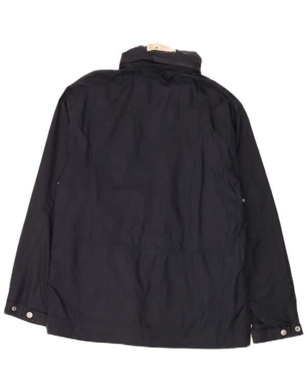 Armani Jeans Chaqueta impermeable para hombre UK 40 Large Poliamida azul marino