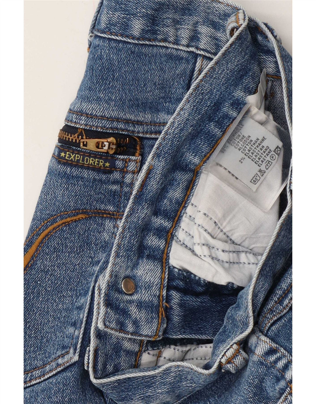 Vaqueros Rectos Mujer Explorer W26 L30 Algodón Azul