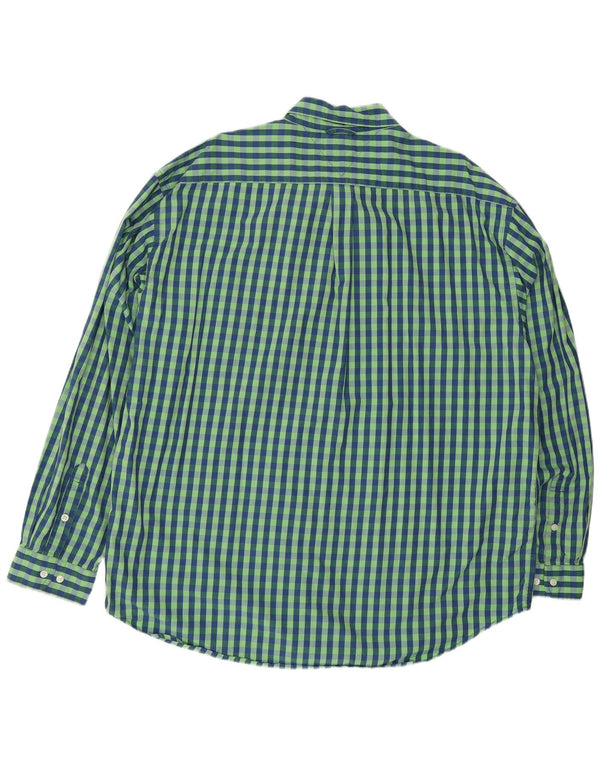 Tommy Hilfiger Camisa para hombre 2XL Algodón a cuadros verde