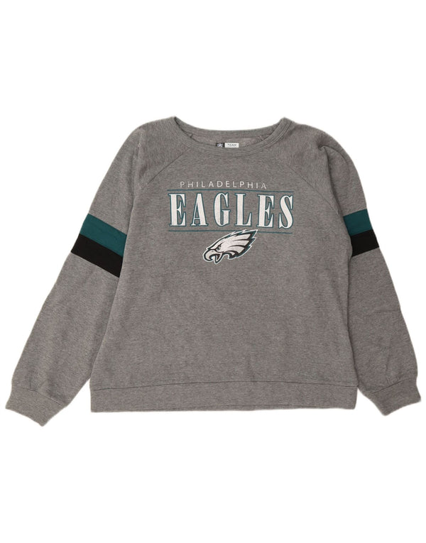 NFL Philadelphia Eagles - Sudadera para mujer, talla grande, color gris
