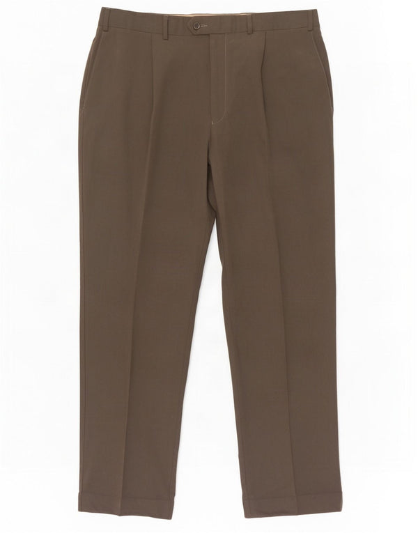 Marks & Spencer Pantalón de traje con pinzas para hombre W38 L31 Lyocell gris