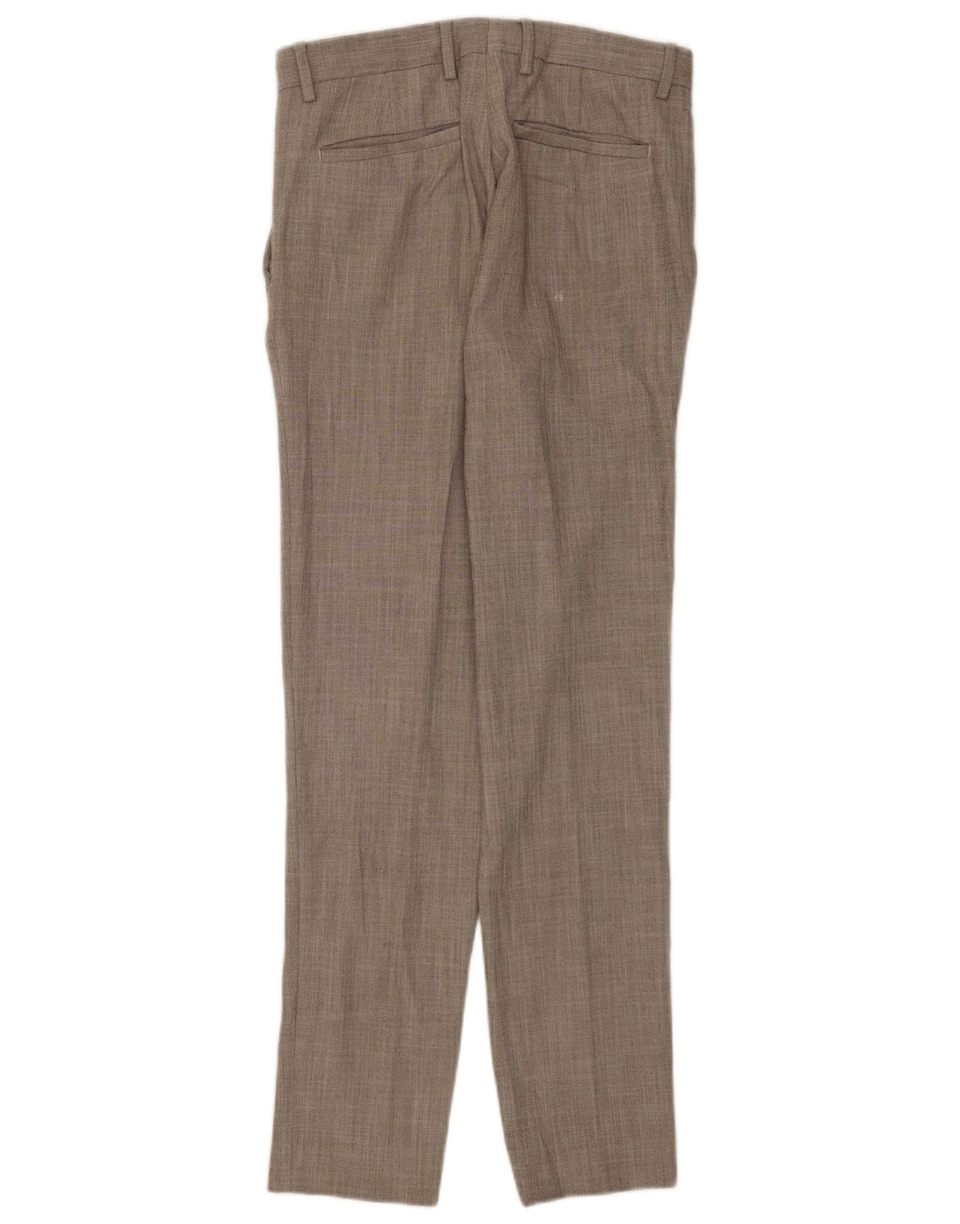 Zara Pantalón de traje recto para hombre EU 38 Small W30 L32 Poliéster gris