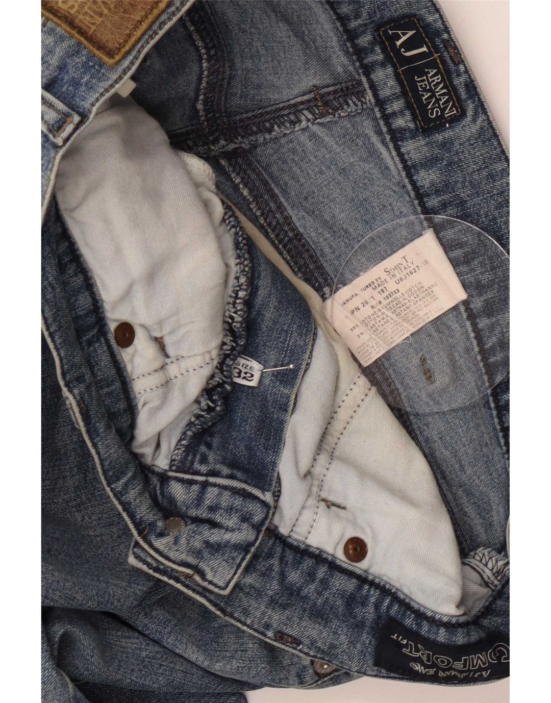 Vaqueros Armani Hombre Rectos W32 L32 Algodón Azul