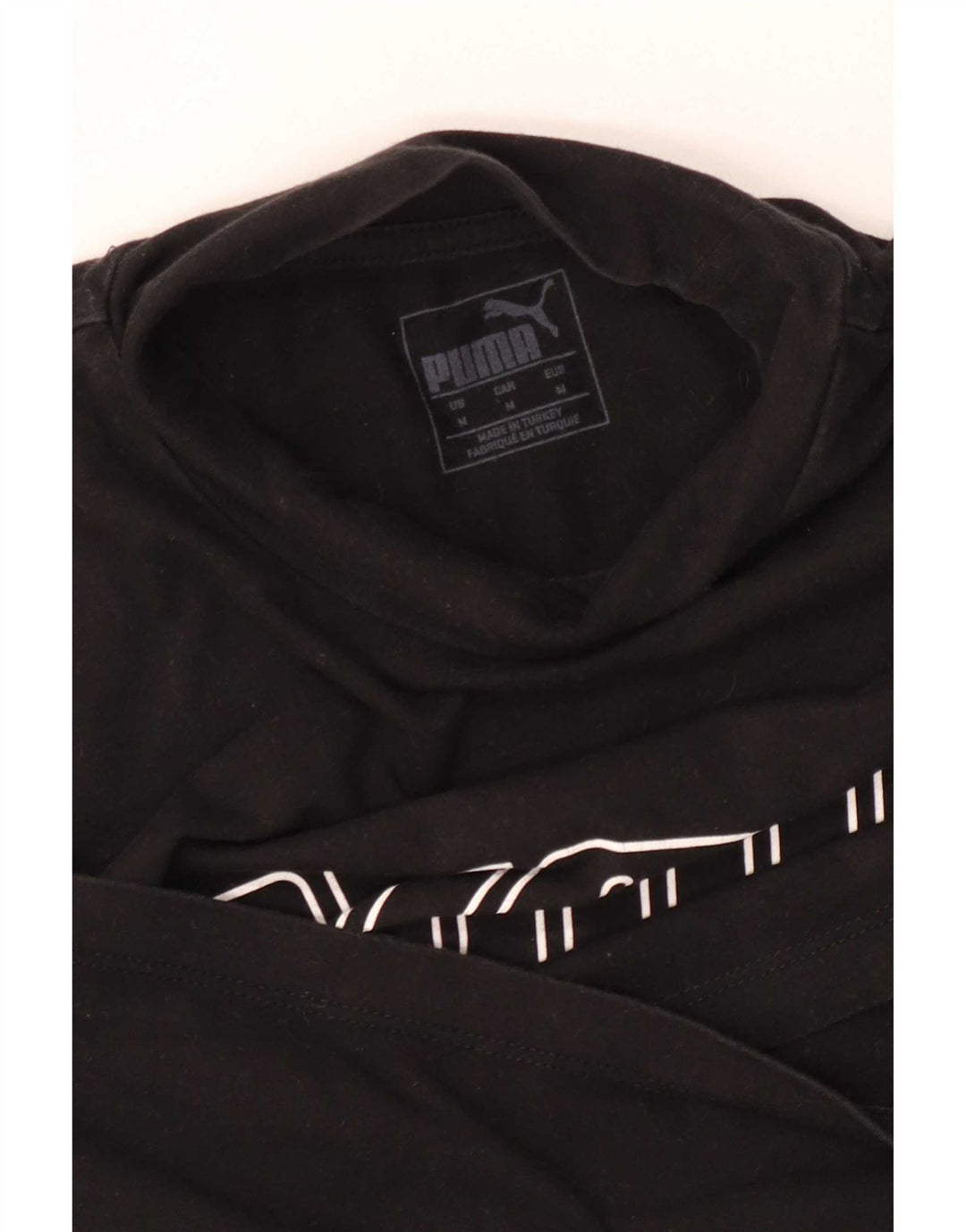 Puma Mujer Crop Graphic Top Manga Larga UK 12 Medium Negro