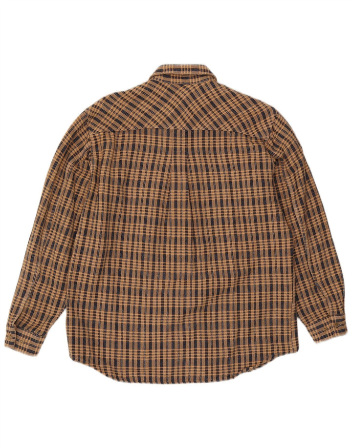 Marlboro Classics Camisa De Franela Para Hombre Algodón A Cuadros Beige Grande