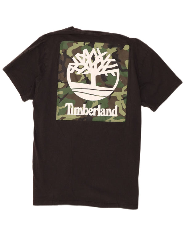 Timberland - Camiseta gráfica para hombre, talla pequeña, algodón negro