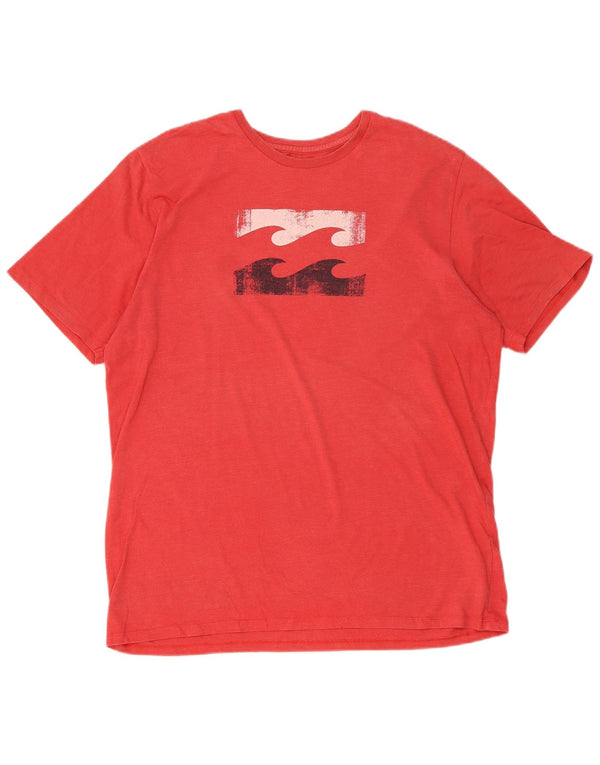 BILLABONG Camiseta gráfica para hombre Top XL Algodón rojo