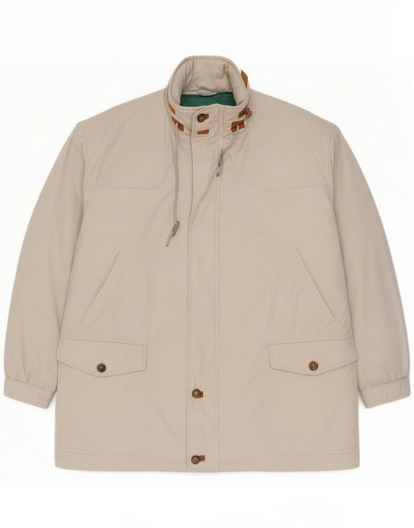 Wampum Chaqueta utilitaria con capucha para hombre UK 40 Large Grey Viscosa