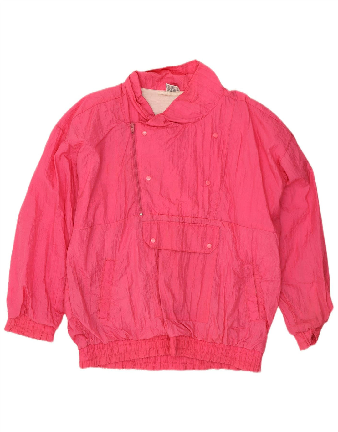 Vintage hombres Anorak chaqueta Reino Unido 42/44 nylon rosa grande