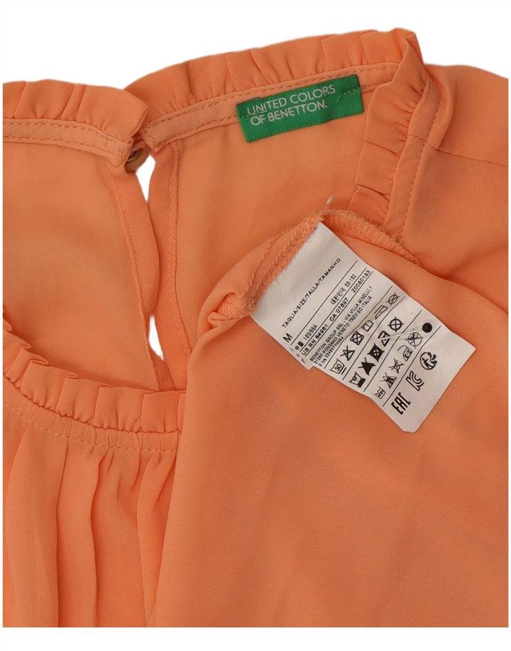 Benetton Blusa Mujer ES 44 Medio Naranja Poliéster