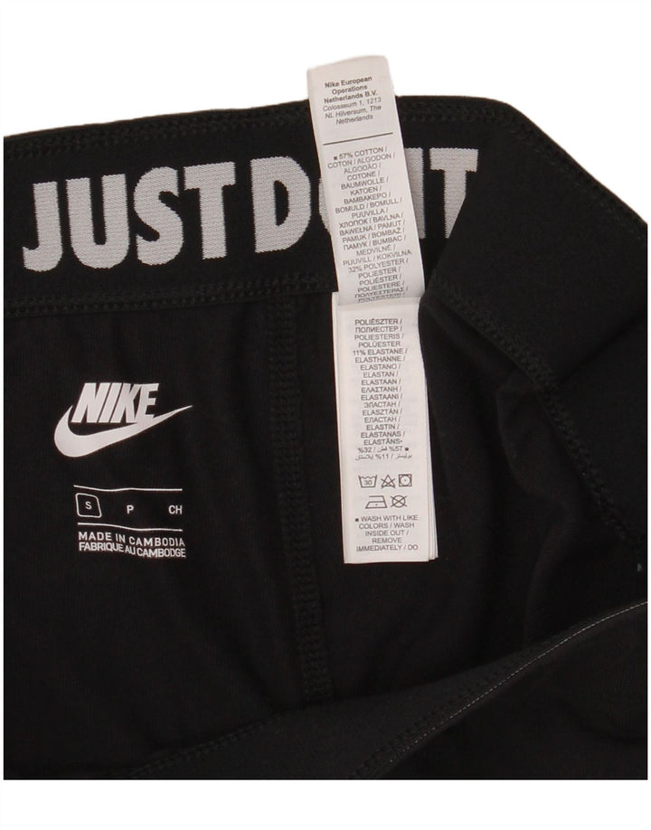 NIKE Leggings gráficos para mujer UK 8 Small Algodón negro