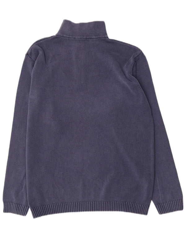 Gant Jersey De Cuello Con Cremallera Para Hombre XL Azul Marino Algodón