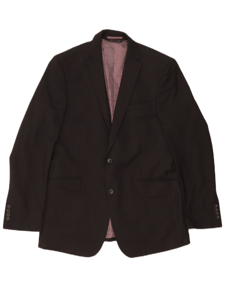 Marks & Spencer Chaqueta tipo blazer larga con 2 botones para hombre UK 42 XL Negro