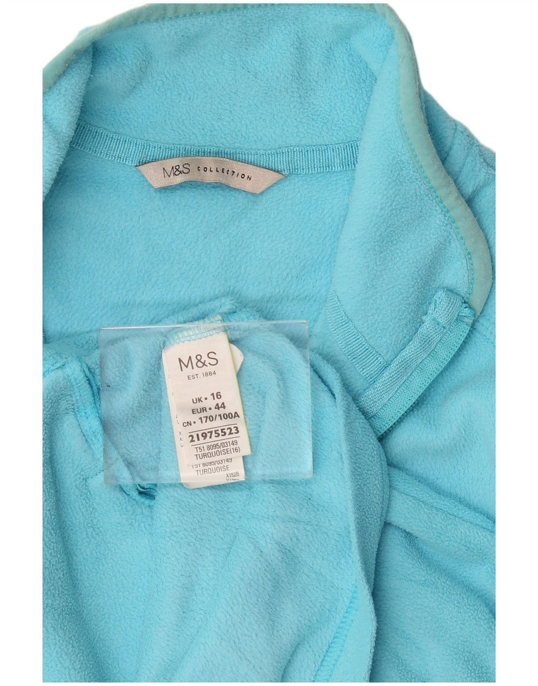 Marks & Spencer Chaqueta polar para mujer UK 46 Grande Poliéster azul