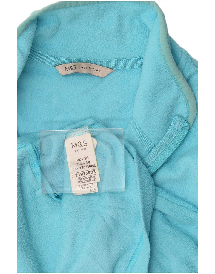 Marks & Spencer Chaqueta polar para mujer UK 46 Grande Poliéster azul