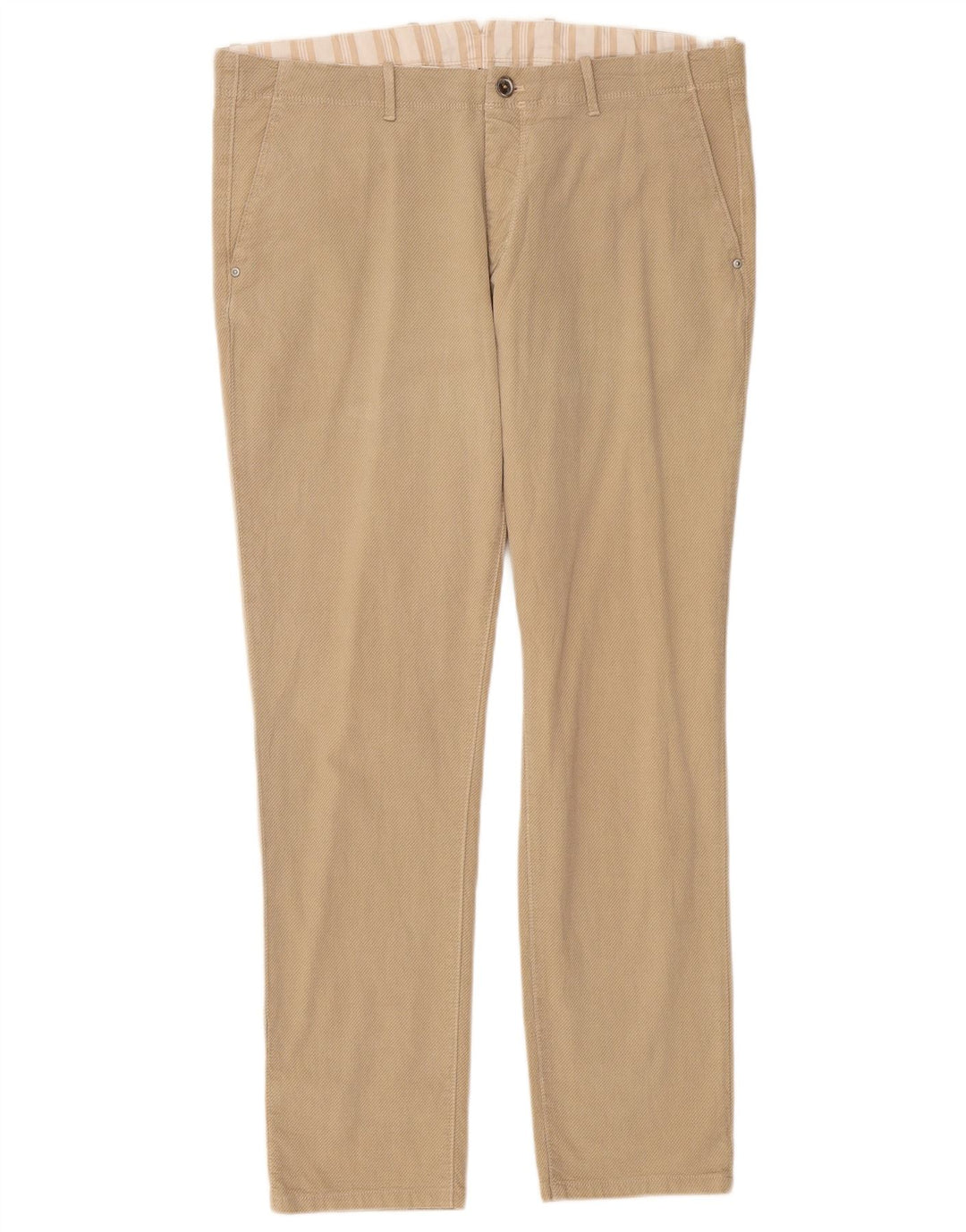 MASSIMO DUTTI Pantalón Chino Slim Fit Hombre EU 46 XL W36 L30 Algodón Beige