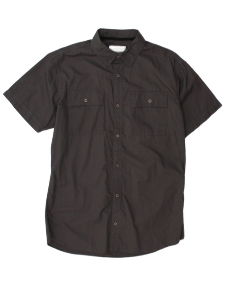 Jack & Jones Camisa De Manga Corta Para Hombre Grande Gris Algodón
