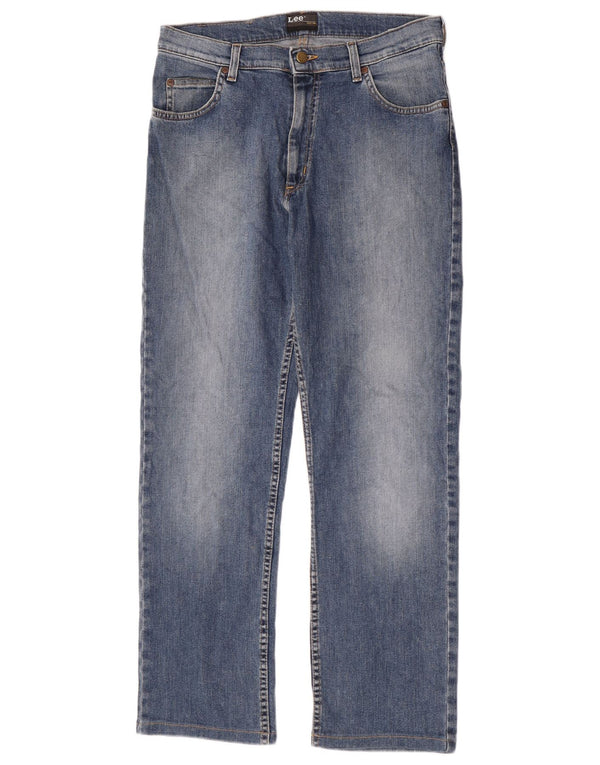 Lee Vaqueros Rectos Brooklyn Para Hombre W33 L30 Algodón Azul