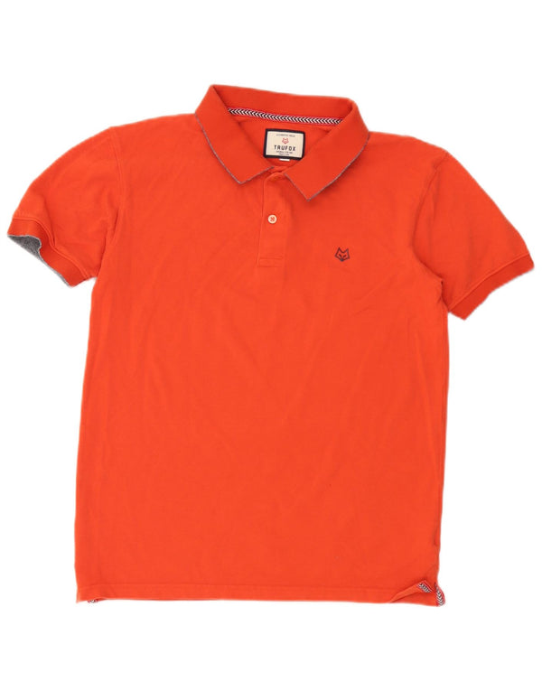 Polo vintage para hombre pequeño algodón naranja
